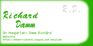 richard damm business card