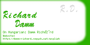 richard damm business card